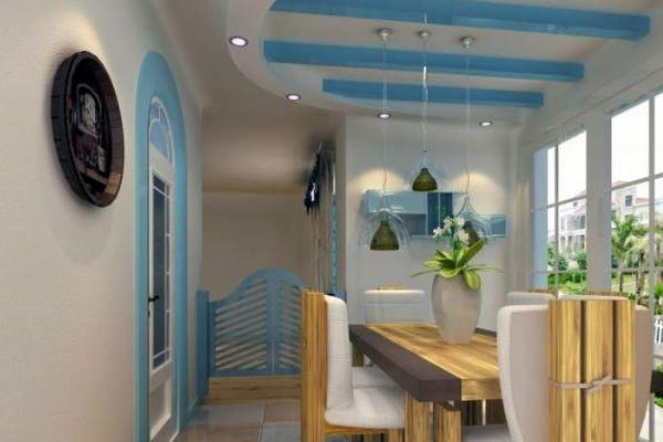 不仅仅是吃饭：地中海风格家庭餐厅装修效果图