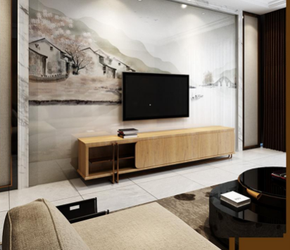 145平方公寓新中式别墅沙发背景墙装修效果图