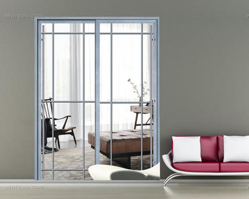 25平米客厅不锈钢玻璃门装修效果图
