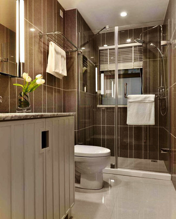 简欧风格精致卫生间淋浴房设计装修效果图