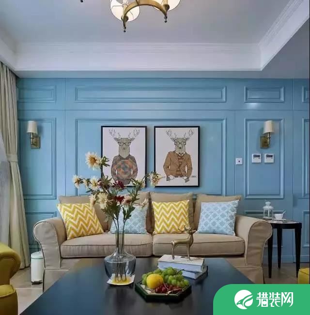 郑州高新数码港现代风两居室 色彩搭配简直绝配