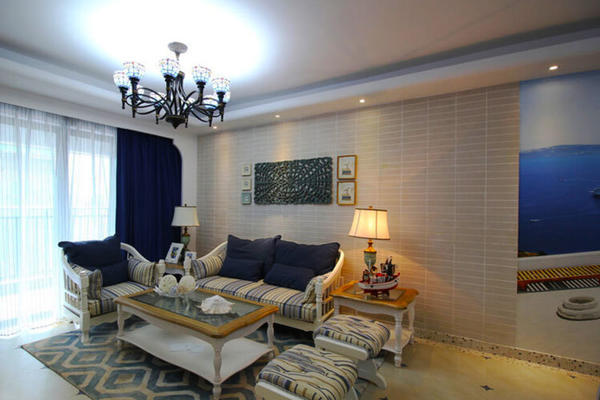 地中海风格小户型客厅装修效果图赏析