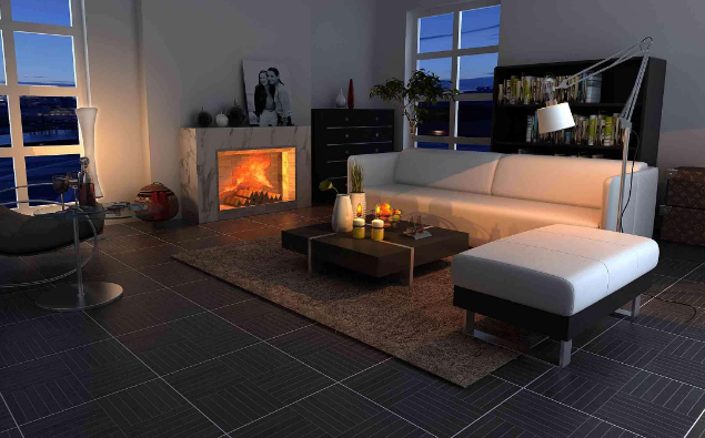 3层别墅欧式风格白色沙发装修效果图