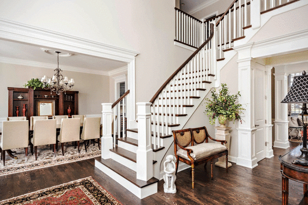 精致美式风格典雅别墅楼梯设计装修图