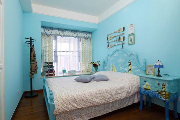 地中海风格浅蓝色创意儿童房装修效果图