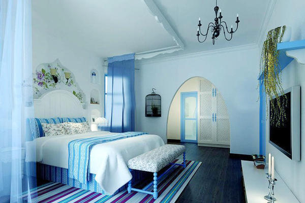 小户型地中海风格卧室室内设计装修效果图