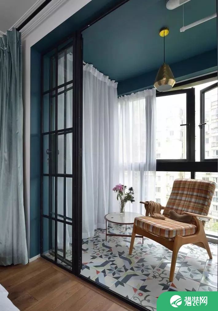 美巢装饰168㎡四室两厅 看设计师怎样演绎蓝色新中式风情