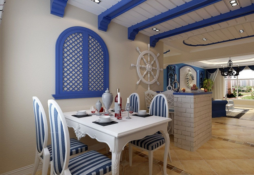 唯美小户型地中海风格餐厅装修图片