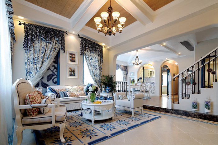 地中海风格优雅精致别墅室内设计装修效果图
