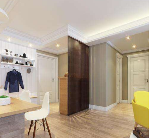 80平米房子简约欧式风格白色欧式门装修效果图