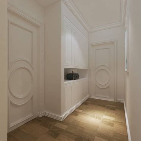 两室一厅简欧风格玄关鞋柜装修效果图