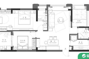 常州恒杨家实景案例 126平方后现代风格三居室装修设计