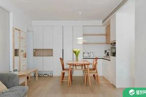 83平方米日式原木风装修实景 现代化“二”字型厨房设计