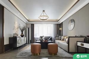135平方新中式装修实景 复古优雅的家具+鲜艳活力的配色