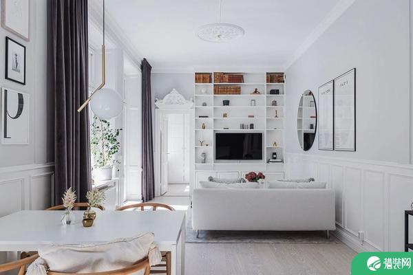 明亮简约的白色独居公寓设计 微妙而精致的家居空间