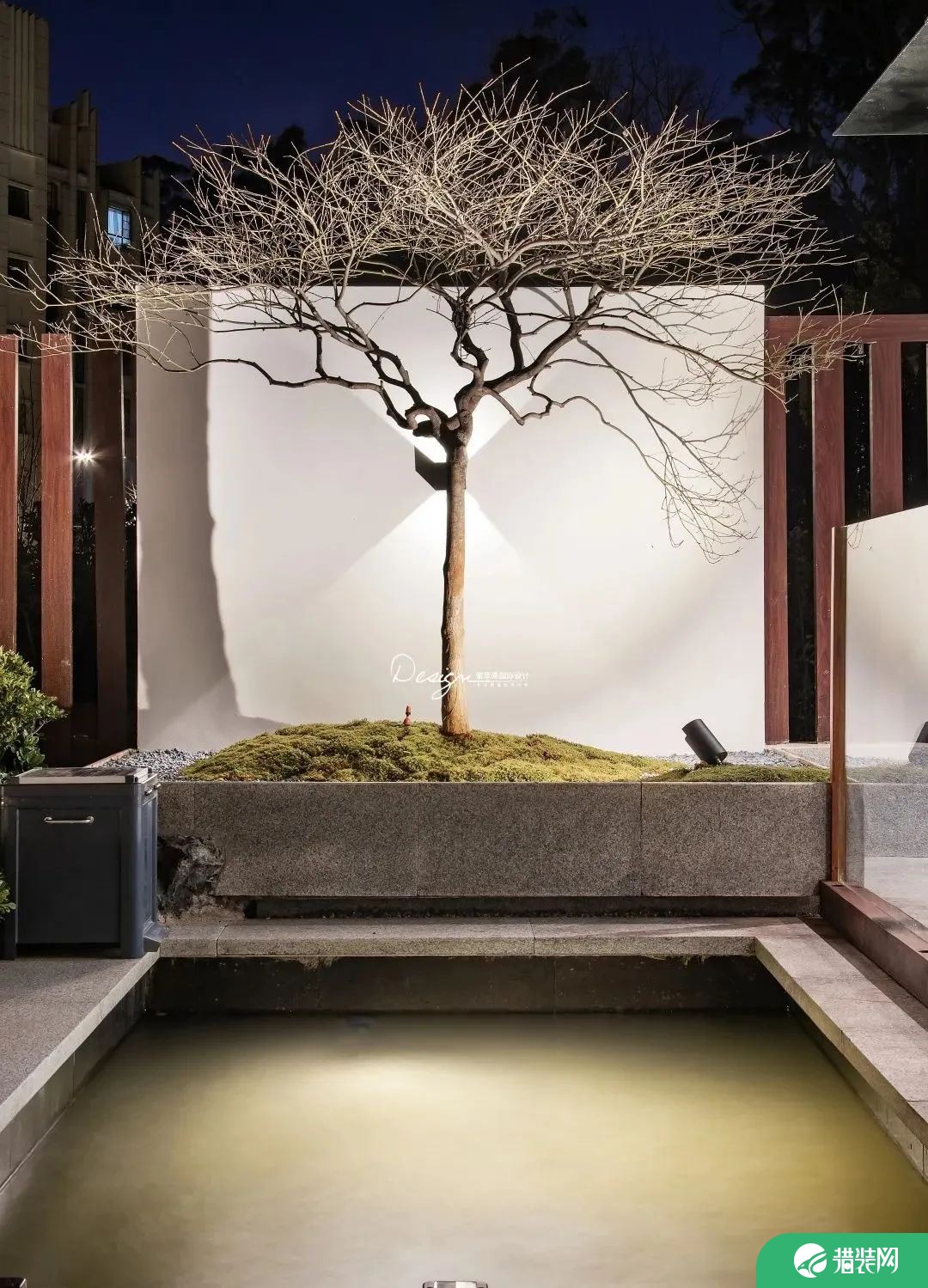 新中式风小庭院别墅装修设计效果图