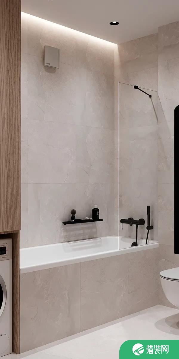 一居室公寓装修设计案例之卫生间淋浴区