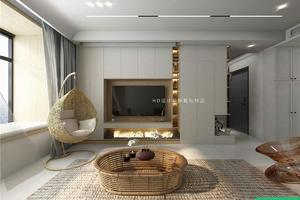 四室两厅原木极简风装修设计 白色搭配原木色温馨舒适