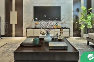 【呼市城市人家】143㎡新中式风格—家具金色搭配体现奢华