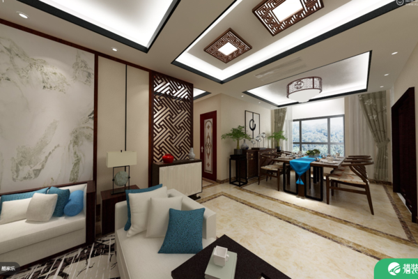 中山中式风格四房装修设计欣赏