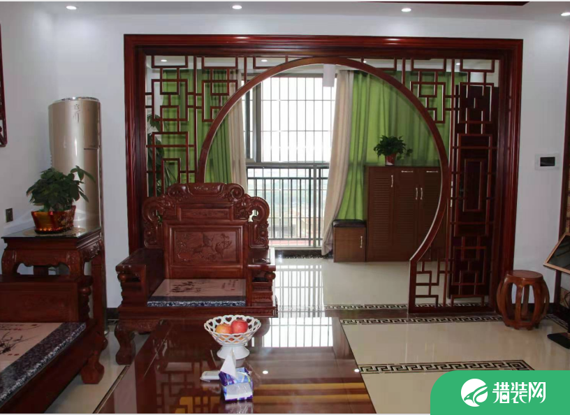 广州中式风格三居室装修效果图
