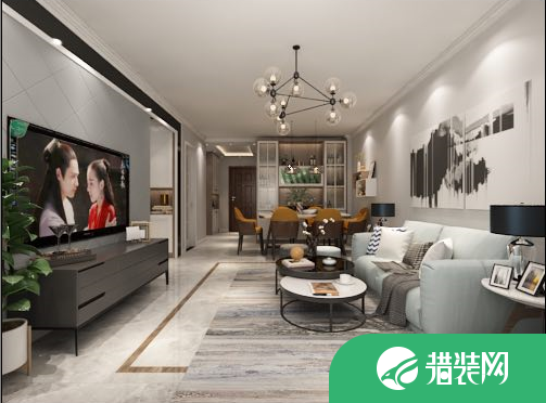 漳州现代简约两居室装修效果图