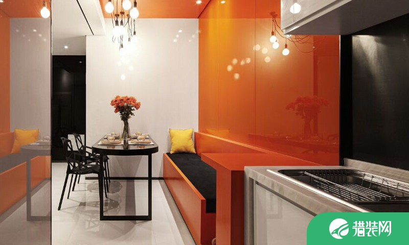 橙色打造的现代化风情家装设计案例 橙色风情家装效果图欣赏