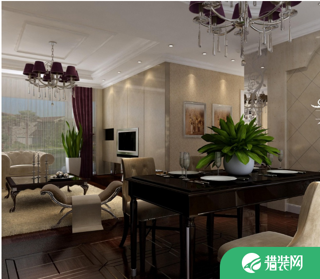 红谷滩区-联泰天悦中式风格装修 三居室家庭装修设计