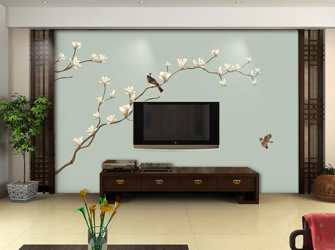 现代风格客厅电视背景墙装修设计图