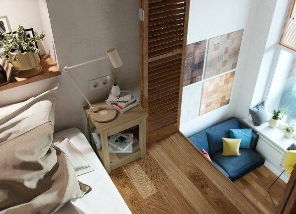 一组小而美的LOFT单身公寓，以木质家具打底，很温馨舒适