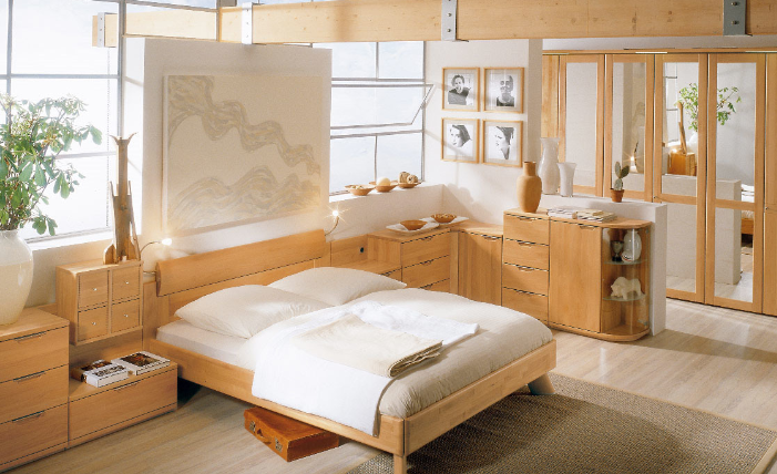 淡雅日式风格卧室家具装修设计图