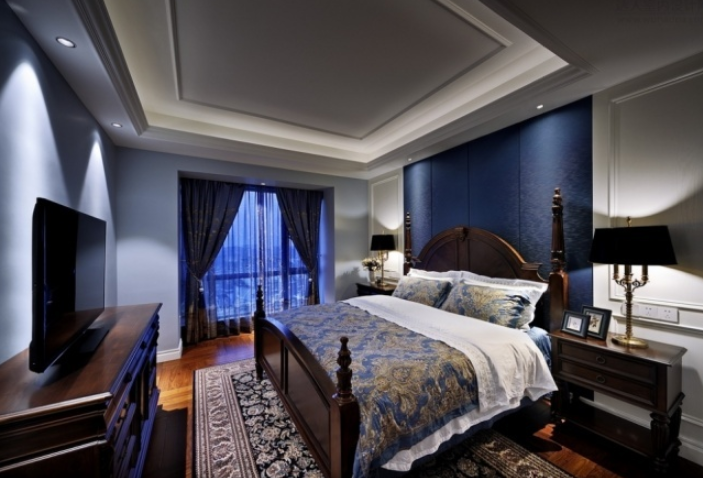 典雅美式风格卧室设计效果图