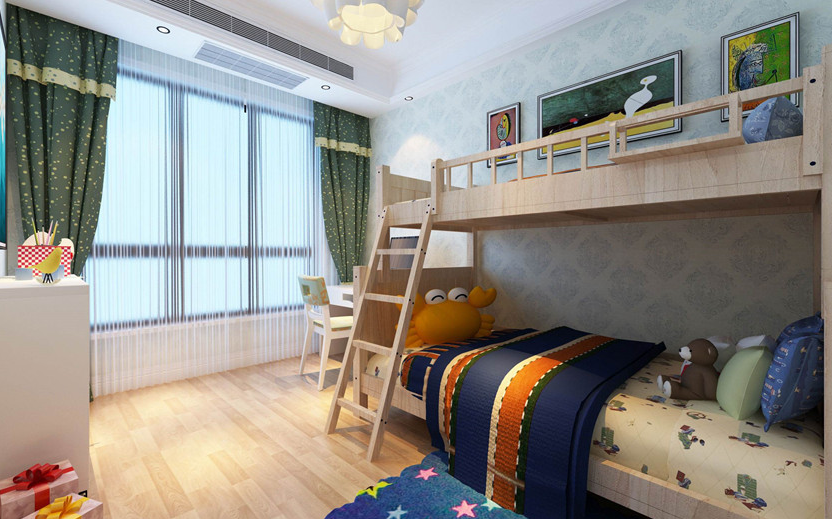 高低床儿童房装修设计图