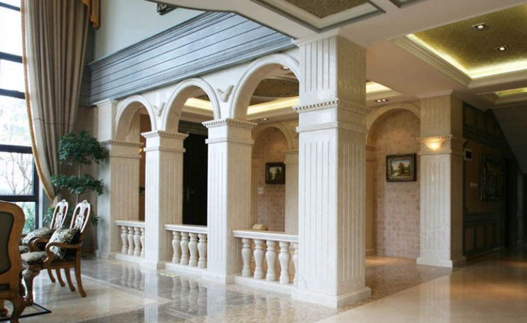 简约客厅欧式罗马柱装修设计图