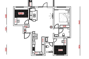威海鸿图装饰案例分享 佳源名城130平方新中式三居室装修！