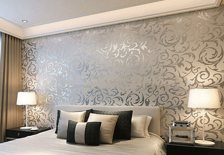 温馨简约卧室液体壁纸设计效果图