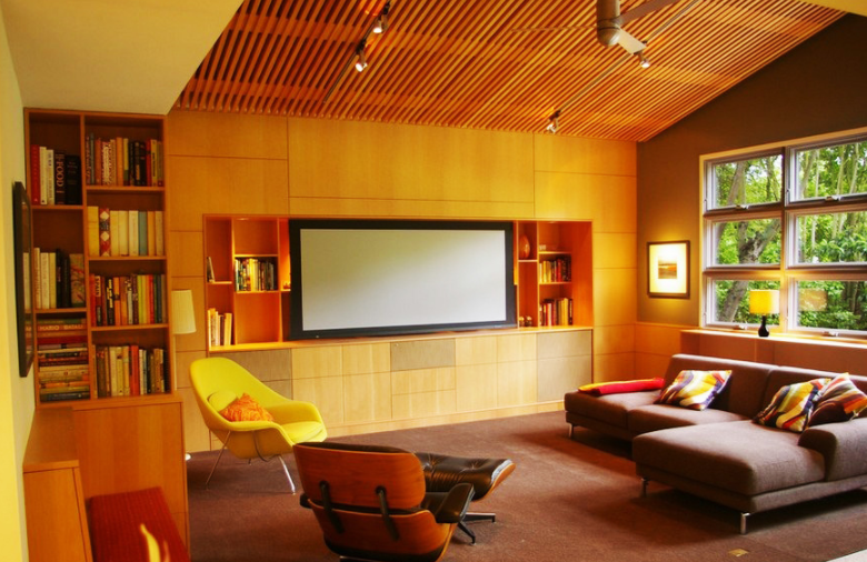 美式乡村风格客厅电视组合柜设计图