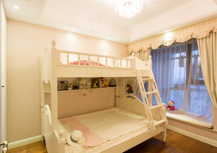 欧式风格双层儿童床装修布局图