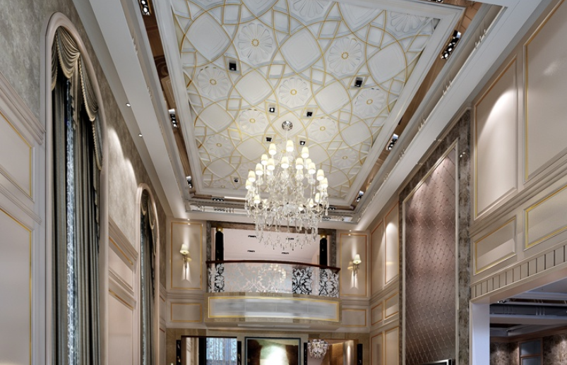 欧式风格别墅天花板设计效果图