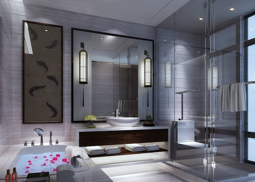 新中式风格浴室装修效果图